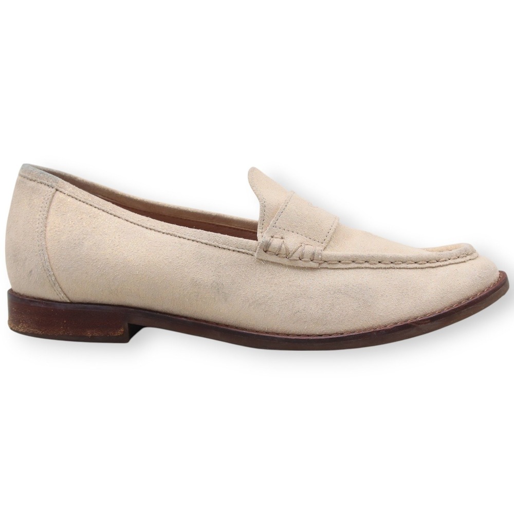Vionic Waverly Womens Size 6.5 Cream Suede Gold Speckled Loafers Slip On Shoes